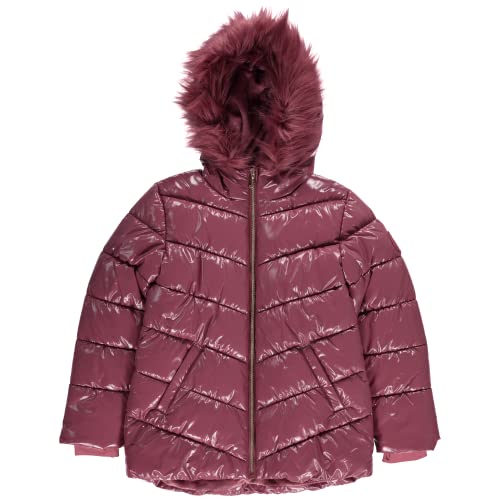 Image of Juicy Couture Girls Coat, Faux Fur Hooded Winter Jacket, Warm Padded Parka Hoodie, Kids Heavyweight Winter Coat