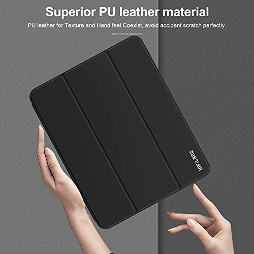 Infiland Compatible With Ipad Pro 12.9 2021 Case With Pencil Holder & Clear Transparent Back, Do Not Fit Ipad Pro 12.9 2020/2018 [Support 2Nd Gen Apple Pencil Wireless Charging] (Black) #TOP7