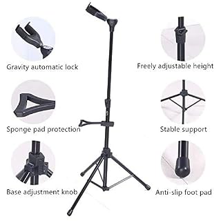 COUYY Stand de Guitare de Verrouillage Automatique Vertical Pliant Portable réglable Hauteur de Guitare Stand Universal… - Les Beatles, Paul McCartney, John Lennon, RIngo Starr, George Harrison COUYY Stand de Guitare de Verrouillage Automatique Vertical Pliant Portable réglable Hauteur de Guitare Stand Universal… – Image 4