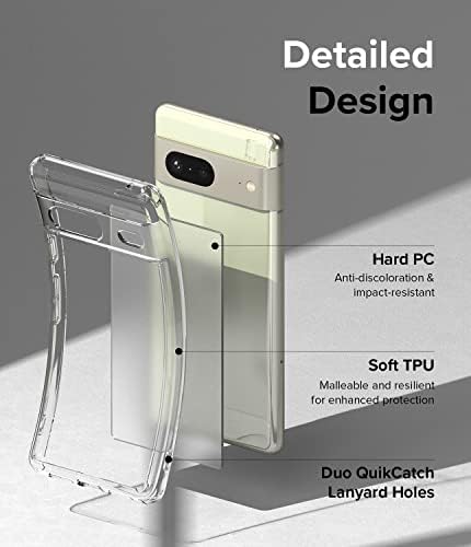 Ringke Fusion Matte Compatible with Google Pixel 7 Case, Translucent Hard PC Back TPU Shockproof Bumper Protective Cover for Pixel 7 (2022) - Matte Clear