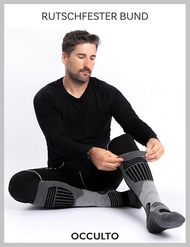 Occulto Herren Skisocken 2er Pack, 4er Pack (Modell: Felix) 2 Paar Schwarz 43-46