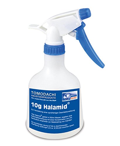Giardien Hund, Halamid Desinfektion, 10g Halamid ergeben eine 2 prozentige, sprühfertige 500ml Desinfektionslösung
