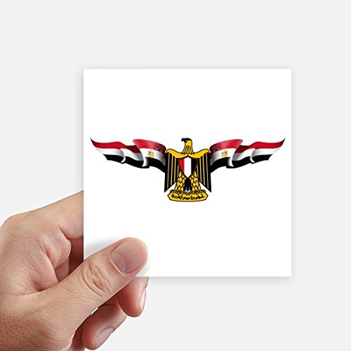 Sticker drapeau Égypte multicolore 10x10cm impression haute définition x8