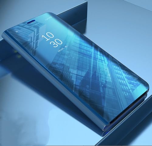 Étui miroir bleu pour Samsung S8 clapet translucide anti-choc