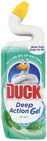 Duck Liquid Toilet Cleaner, Deep Action Gel , Marine, 750 ml, Pack of 8