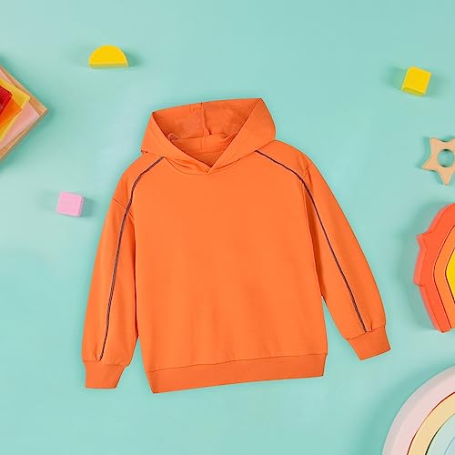 Kids Sweatshirts Soft Cotton Warm Hooded Solid Color Long Sleeve Pullover Sweatshirts For Boys Or Girls Black Zip Up2