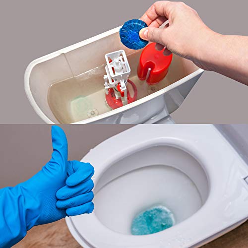KISSBUTY 12 Pieces Blue Automatic Disposable Bathroom Cleaners Toilet Cleaning Clean Toilet Bowl Cleaner - Thumbnail 6