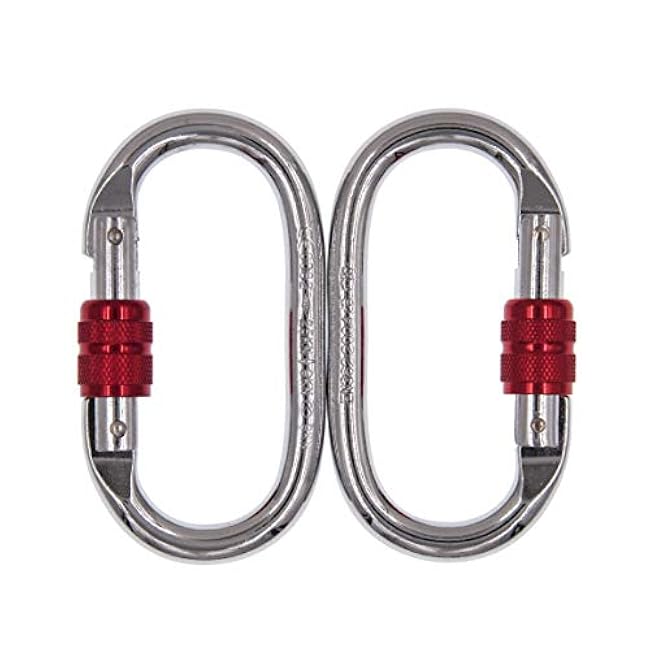 Set of 2 Carabiners & 2 Daisy Chains - Accessories for Easy Installation & Extending The Length of Aerial Silks Fabric, Aerial Yoga Hammock, Antigravity Inversion Pilates, Sensory Swing