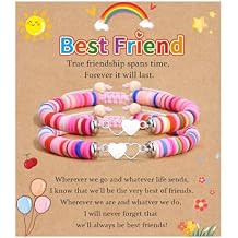 BOCHOI 2/3/4Pcs Best Friend Bracelet Friendship Bracelets for Women Matching Friendship Bff Bestie Heart Bracelets Best Friend Birthday Christmas Gifts for Women Friends