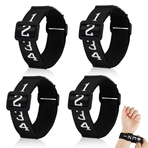 XIHIRCD 4pcs Football Referee Gear, Numbered Down Indicator Football Wristband