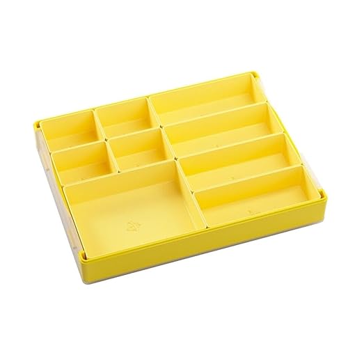 Gamegenic Token Silo Convertible | Store & Organize Board Game Tokens | 9 Removable Trays in 3 Different Sizes | Stackable Token Box | Space-Saving Design | Yellow Color | Made (GGS22007ML)