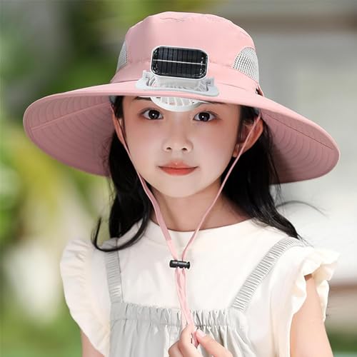 Kids Sun Hat with Fan, Wide Brim Solar Fan Hat for Boy Girl4