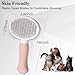 SESAWILLIAM Pet Self Cleaning Slicker Brush-Shedding Slicker Brush for Dogs & Cats & Haired Small Pets, Suitable Short, Medium, and Long for Shedding & Haired Pets- Comfortable Grooming (pink)