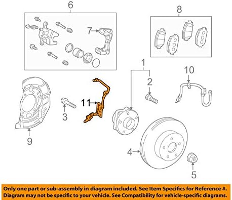 Genuine Toyota OEM ABS Wheel Speed Sensor 89542-04020
