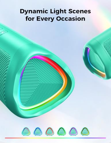Image of Bluetooth Speaker, 20W HD Sound, Portable Wireless, IPX5 Waterproof, Up to 24H Playtime, TWS Pairing, for Home /Party /Outdoor /Camping /Beach Essentials, Electronic Gadgets, Birthday Gift (Teal)
