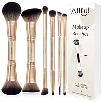 ALLFYL Set 6 Pennelli Doppi Trucco Professionali