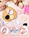 8 PCS Mini Powder Puff, Velour Finger Setting Powder Puffs for Face, Small Drop-Shaped Makeup Sponge (Black+White+Nude+Pink)