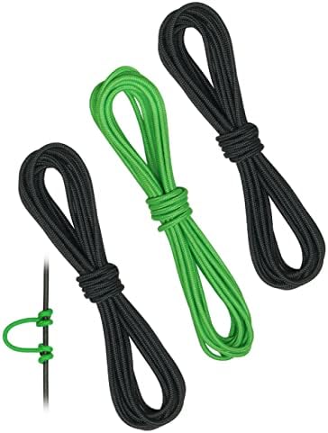THREE ARCHERS Archery D Loop Rope for Compound Bow D Ring Buckle Release Nocking Loop Material（Pack 3） Bowstring Serving Thread D Loop Buckle
