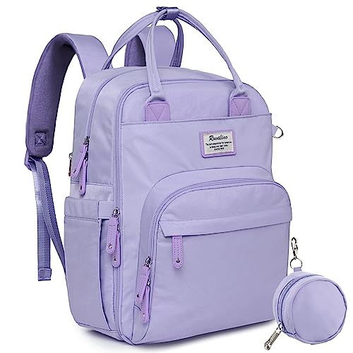 Image of RUVALINO Diaper Bag Backpack, Multifunction Travel Pack Maternity Baby Changing Bags, Large Capacity, Waterproof, Taro Purple