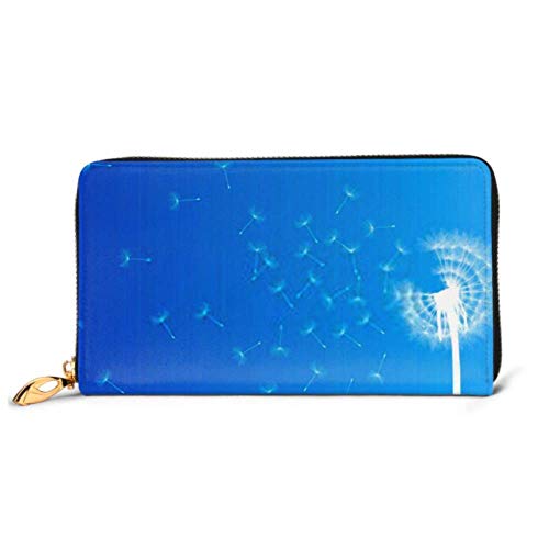 Preisvergleich Produktbild JHGFG Mode Handtasche Reißverschluss Brieftasche Abstrakter Löwenzahn Hintergrund Vektor Illustration Frühling Telefon Kupplung Geldbörse Abendkupplung Blockieren Leder Brieftasche