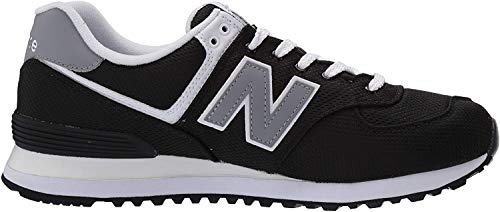 New Balance Men's 574 V2 Sneaker, Black/Chromatic Yellow, 4 Wide