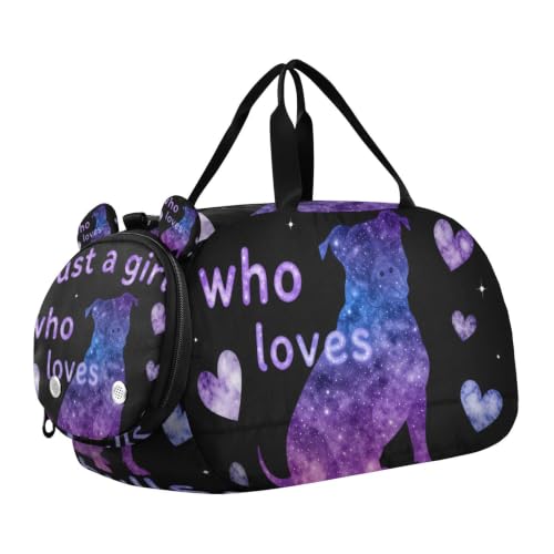 Bolsa de deporte Just A Girl Who Loves Pitbulls, el regalo ideal para bailarinas