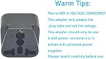 2 Pack Universal World to Canada/American Outlet Travel Adapter-Type B, 3 Pin Travel Plug Adapter, International Tourists from European/EU/China/Australia/UK to US Adapter