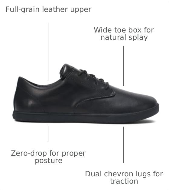 Image of Xero Shoes Men's Glenn Leather Barefoot Dress Casual Shoes
