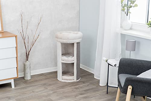 Trixie Mexia 2-Story Cat Condo Tower, Top Platform With Removable Bed, Removable Cushions 15.75 X 15.75 X 29 Inches #TOP3