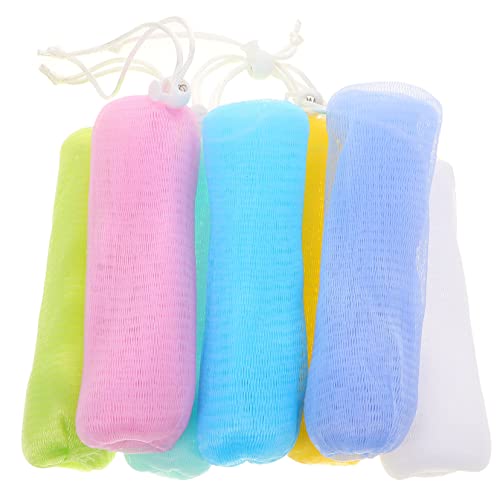 VINTORKY 7個鹸ポーチ 鹸保存袋 バブルメッシュバッグ 鹸泡立てネット 手作り鹸用 洗顔 ボディソープ マッサージ 洗浄 収納