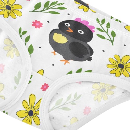 Cute Black Yellow Chickens Toddler Girls's Underwear 2T 202c12734