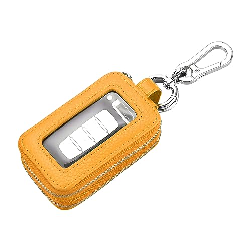 BELOMI Car Key Fob Case, Genuine Leather Remote Keychain Bag