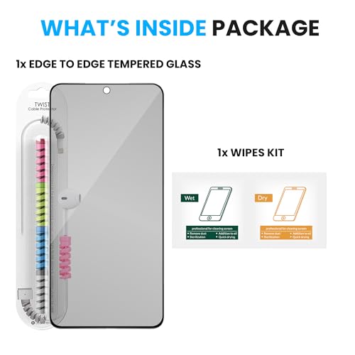 Image of ArmourPro Anti Glare Matte Tempered Glass for Samsung Galaxy S25 FE, Anti Fingerprint Screen Protector, 9H Scratch Resistant, Smooth Touch, Easy Installation Kit with Cable Protector