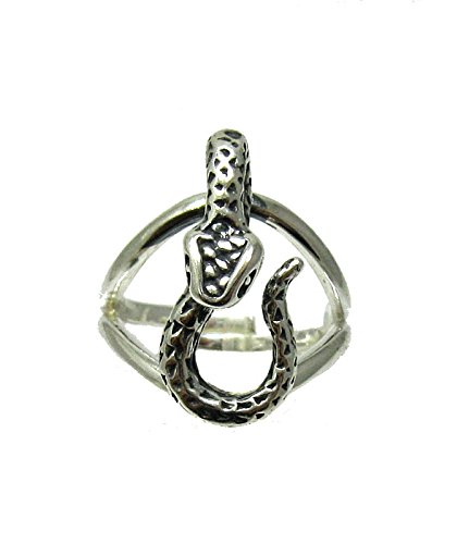Bague serpent argent 925 réglable fini les bijoux trop serrés R001354