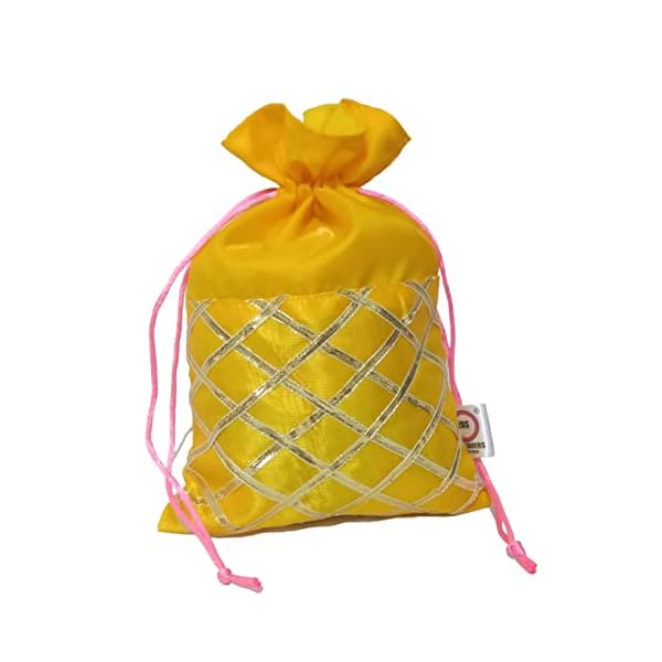 2DS Women's Gota Work Silk Potli Bags Set - Image 4
