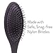 The Hair Shop Black Loop Brush - Salon Professional Grade with Matted Black and Ergonomic Design - Safe Detangler Tool for 100% Remy Human and Synthetic Hair Extensions and Wigs