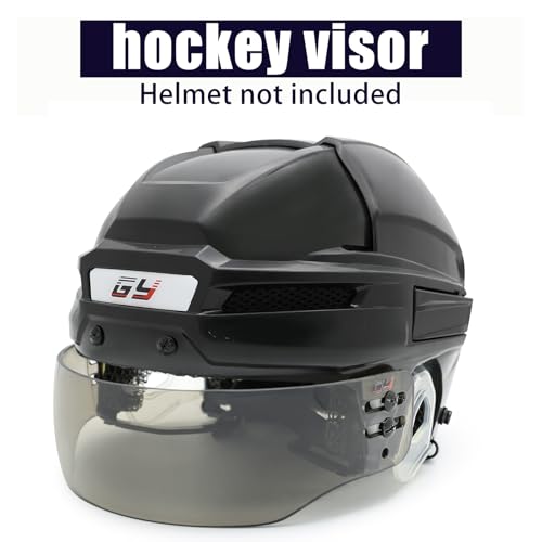GY Hockey Visor Youth Hockey Helmet Half Face Visor Adult Hockey Face Mask Visor Inside Anti-Fog Outside Anti-Scratch/CE Certified (Smoke)