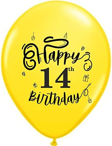 The Magic Balloons-Make Your 14th Birthday Bash Pop with our 30-Piece Balloon Decorations Pack in Pink, Blue, and Yellow - Perfect for Boys and Girls!