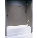 Swan SI00603.168 Solid Surface Glue-Up 3-Panel Bathtub Wall Kit, 32-in L X 60-in H X 60-in H, Baby's Breath