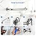 2 Pack Shower Grab Bar, Stainless Steel Bathroom Grab Bar, Shower Handle Bath Handle, Safety Bars for Shower Chair Bench, Grab Bars Senior, Elderly, Handicap(12 Inch)