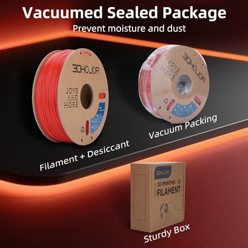 Image of 3DHoJor ABS Filament 1.75mm, ABS 1kg Spool (2.2lbs),3D Printer Filament,Dimensional Accuracy + /- 0.03 mm, Fit Most FDM Printer-Red