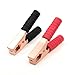 Produktbild sourcing map 2 x 300 V 142 mm Spring Loaded Auto Akku Alligator Clamp Clip schwarz rot de