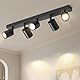 Lichtmaler LED Deckenstrahler 5 Flammig Deckelampe - Deckeleuchte Schwarz GU10 Deckenspots Schwenkbar 350° Spotlight Modern Spots für Flur Wohnzimmer Schlafzimmer, Ohne Leuchtmittel
