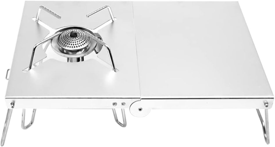Camping Cookware, Outdoor Windproof Folding Camp Stove Stand Table Bracket Holder