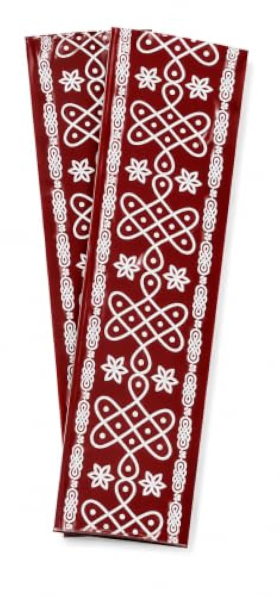 Beauty Tool Maroon Border Decorative Kolam Design Sticker