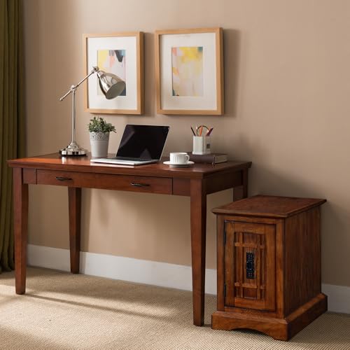 Image of Leick Home Mission Cabinet End Table, 15 inch, Mission Oak