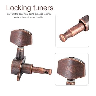 Mécaniques, chevilles d'accord en alliage de cuivre bronze rouge durable pour guitares acoustiques pour guitares… – Image 3