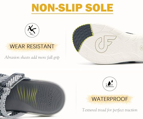 Image of COFACE Womens Trendy Orthotic Flip Flops Lightweight Yoga Mat Thick Cushion Walking Thong Sandals Adjustable Slip On Slippers With Comfortable Plantar Fasciitis Arch Support