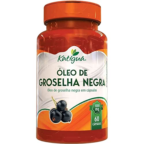 Katiguá, Óleo de Groselha Negra, Prensado a Frio, Sem sabor, 60 Cápsulas de 1000mg, Laranja - FL