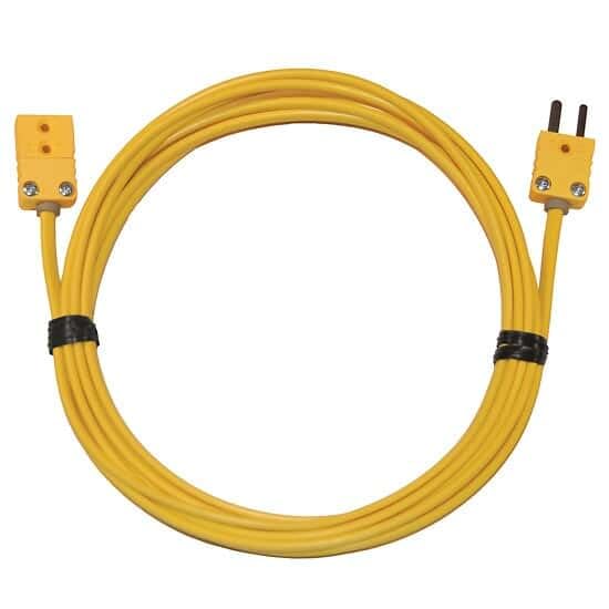 Digi-Sense Type-K, Extension Cable, Mini Connector, 10ft, 20-Gauge